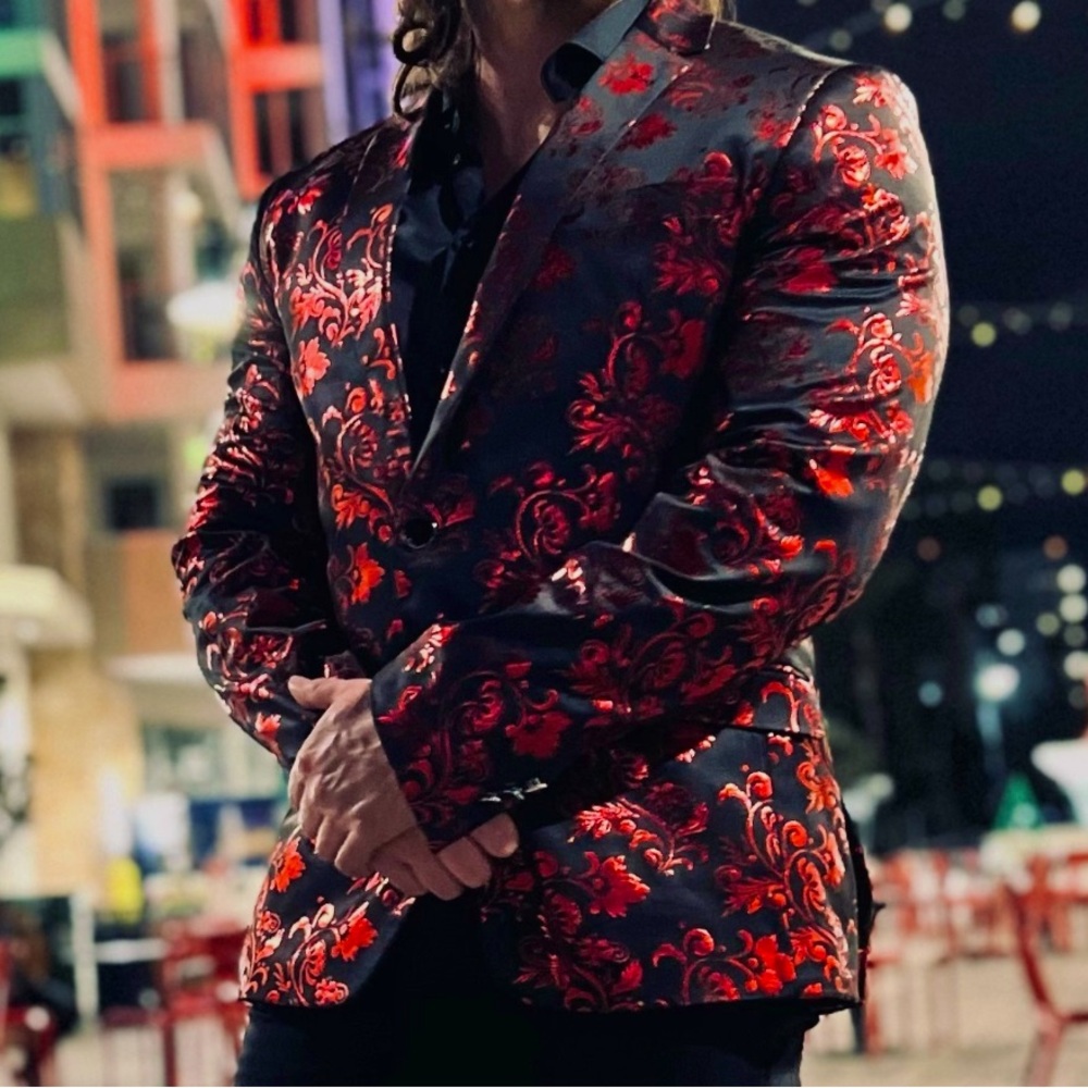 Blazer and chino pants